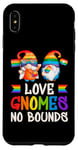 Coque pour iPhone XS Max LGBT, couples de nains de jardin, couleurs arc-en-ciel