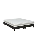 Ensemble matelas ressorts ensachés + 2 sommier gris 90x200 cm MATRIX  