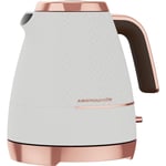 Beko Cosmopolis Dome Kettle 1.7L, 3000W, White & Rose Gold - WKM8307W