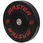 Viktplattor master fitness - Hg bumperplate 25 kg solitt gummi