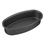 Oval Cake Pan 9-Inch Non-Stick Ellipse Cheese Cake Pan for Oven Baking, Black