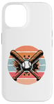 Coque pour iPhone 14 Battes de baseball balle sport action excitation esprit jeu