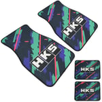 (HKS Pehmo-Multicolor) 4kpl Le Mans Confetti Kangasmatto Pehmomatto Matto Liukumaton lattiamatot JDM automatot Pad Protector