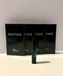 Dior Sauvage Eau de Toilette 1ml Mens Mini Spray Vials x 4 - Perfect travel size