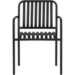 Ebuy24 - Stella Chaise de jardin empilable, noir.