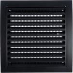 190x190mm Grilles D'aération avec Moustiquaire - Anthracite Grille de Ventilation en Plastique