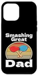 Coque pour iPhone 12 Pro Max Drôle Smashing Great Dad Ping Pong Lover Game Winner Retro