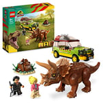 LEGO 76959 Jurassic Park La Recherche du Tricératops, Jouet de Figurine de Dinosaure avec Voiture Ford Explorer pour Garçons, Filles, Enfants Dès 8 Ans, Collection 30ème Anniversaire