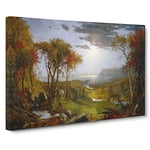 Autumn On The Hudson River By Jasper Francis Cropsey Classic Painting Canvas Wall Art Print Ready to Hang, Framed Picture for Living Room Bedroom Home Office Décor, 24x16 Inch (60x40 cm)