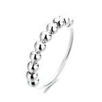 CRYSLOVE Fidget Bague pour Femmes Fille en Argent Sterling 925 avec Perles Bague Anti Stress Anxiete Anneau Spinner Anneaux Bague Cadeau de Bijoux de Fête des Mères