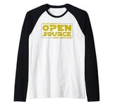Software Developer In The Realm Of Open Source Code Conquers Raglan Baseball Tee