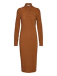 Jersey Rib Polo Dress Brown Filippa K