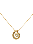 Vintage Fine Jewellery Pre-Loved 18ct Yellow Gold Diamond Scroll Pendant Necklace, Gold