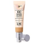 IT Cosmetics CC+ and Nude Glow Lightweight Foundation and Glow Serum with SPF40 32ml (Various Shades) - Tan Warm
