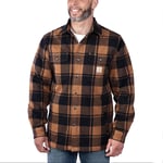 Carhartt Flannel sherpa-lined Skjortjacka, Herr, Carhartt® brown, M