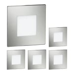 5x LED Luminaire d'escalier/encastré mural FEX pour l'intérieur et