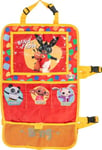 Tataway Bing Protège-siège de rangement pour tablette organisateur de voiture pour enfants de couleur rouge avec Bing, Flop, Pando, Sula et Coco