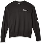 JACK & JONES Men's Jconasa Sweatshirt Crew Neck, Black/fit: Oversize Crop, XL