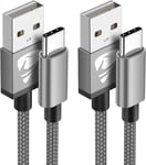 Yosou USB C Charger Cable 2M 2Pack USB a to USB C Type C Charger Fast Charging 3