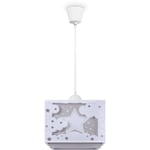 Suspension Enfant Abat-Jour Tissu Arc-En-Ciel Étoile Lion Dinosaure Lune Beige, Lampe à suspension - Type 4 - Paco Home