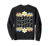 Mama Bear Groovy Retro Mother's Day Gift for Mom Wife Sweatshirt