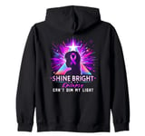 Bright Shine Epilepsy Can't Dim My Light Kid Awareness Month Zip Hoodie