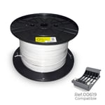 Bobine Câble Parallele "Audio" 2x1,5mm Blanc 500mts