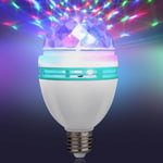 Ampoule LED RGB Multicolore Rotative Effet Disco Filetage E27 Avizar Blanc