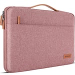 DOMISO 11 pouces Housse pour ordinateur portable en toile pour portable ordinateur portable Sac de transport Sac à main pour ordinateurs portables 11,6"MacBook Air / 12,3" Microsoft Surface Pro 4,Rose