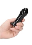 Prise vibrante avec ventouse dilatateur anal en verre gode butt glass vibrateur