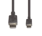 E+P Hdmi 4. Kabellengde: 2 M, Kontakt 1: Hdmi Type A (Standard), Kontakt 2: Hdmi Type C (Mini), Koblingstilkoblingskontakter: Gull, Produktfarge: Svart (Hdmi 4)