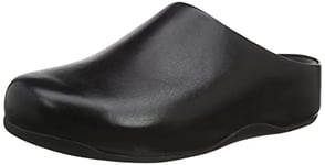 Fitflop Homme Shuv Mule en Cuir Sabot, Noir, 45 EU