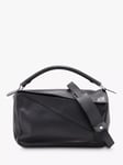 Pre-loved LOEWE Puzzle Large Calkskin Leather Bag, Black