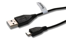 vhbw Câble de données USB compatible avec Sony Xperia T2 Ultra, T2 Ultra Dual D5322, Z L36h, ZR remplacement pour CA-101