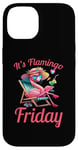 Coque pour iPhone 14 Citation amusante des flamants roses It's Flamingo Friday