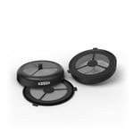 Xavax Permanent Coffee Filter Set of 2 (for Philips Senseo and Identical Machines, Refillable, Dishwasher-Safe) Black