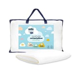 Silentnight Safe Nights Breathable Cot Bed Pillow - Toddler Baby Pillow with Mesh Sides for Comfortable and Fresh Sleeping - Anti Allergy and Machine Washable White