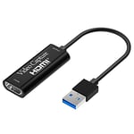 VIXLW 4K HDMI to USB Capture Card，Video Capture Card Device，1080P HD Video Recorder，Game Capture Card Streaming，Recording，Gaming，Broadcasting，Teaching，Nintendo Switch,PS34,Xbox,Twitch Compatible