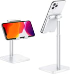 Support Téléphone Portable, Support Smartphone Vertical Bureau, Support Dock Téléphone En Hauteur Pour Iphone 13 Pro/13/12 Mini/12 Pro/12, Dautres Smartphones, Blanc