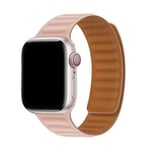 FRIENDLY LICENSE - Bracelet compatible avec Apple Watch 38-40-41 mm - Design à maillons - Fabriqué en cuir synthétique - Couleur rose - Fermeture magnétique - Bracelet Apple Watch