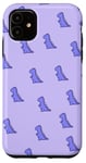 iPhone 11 Funny & Cute Purple Dinosaur TRex In Purple For Women & Girl Case