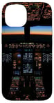 Coque pour iPhone 14 Avion Cockpit Vol Esthétique Night Instruments Pilote