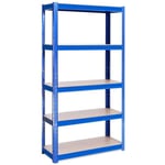 En métal Etagère rangement Etagère sous-sol Etagère d'atelier Etagère résistante Etagère réglable jusqu'à 875 kg, système d'étagères 170x75x30cm pour