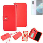 Wallet Mobile phone cover Vivo X60 Pro Phone protective Case red