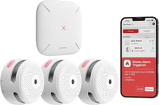 X-Sense Wi-Fi Smoke Alarms for Home with 3 & 1 Base Station 