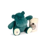 Histoire d'Ours Peluche hippo + plaid BLEU