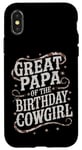 iPhone X/XS Great Papa Birthday Cowgirl Great Papa Western Birthday Case