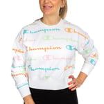 Champion American Classics Women Crewneck Print Hvit Mønster Medium Dame