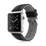 Apple Watch Series 3 Series 2 Series 1 38mm silikon armbandsrem träningsklocka - Svart och grå