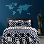 Indus Textiles 100% Pure Cotton Reversible Patterned Duvet Cover Sets Spades Black, Double